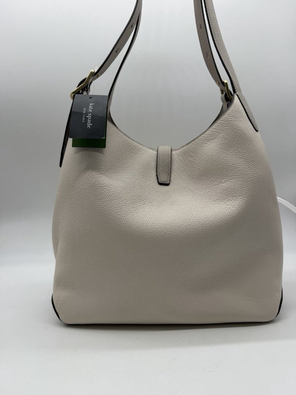 KATE SPADE NY Deco pebbled leather colorblock medium shoulder bag - Cashew milk - Picture 11 of 13